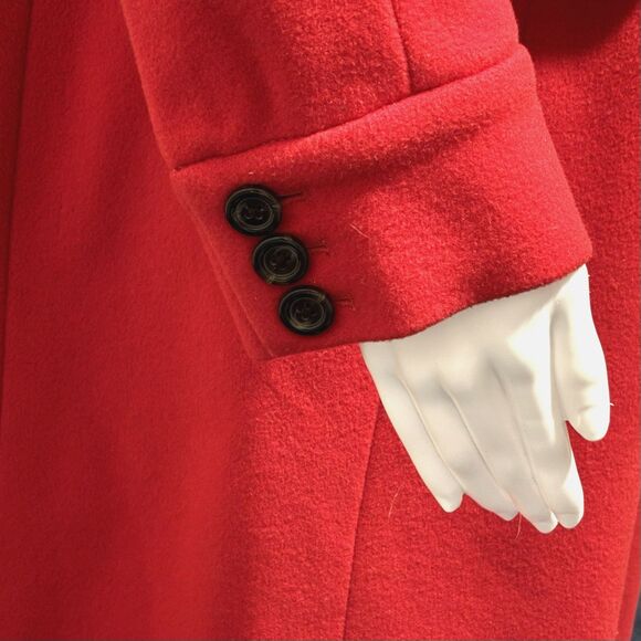 Lands' End Women's Plus Size (16W) Wool-Blend, Red, Lined, 42" Long, Dress Coat - Picture 5 of 15